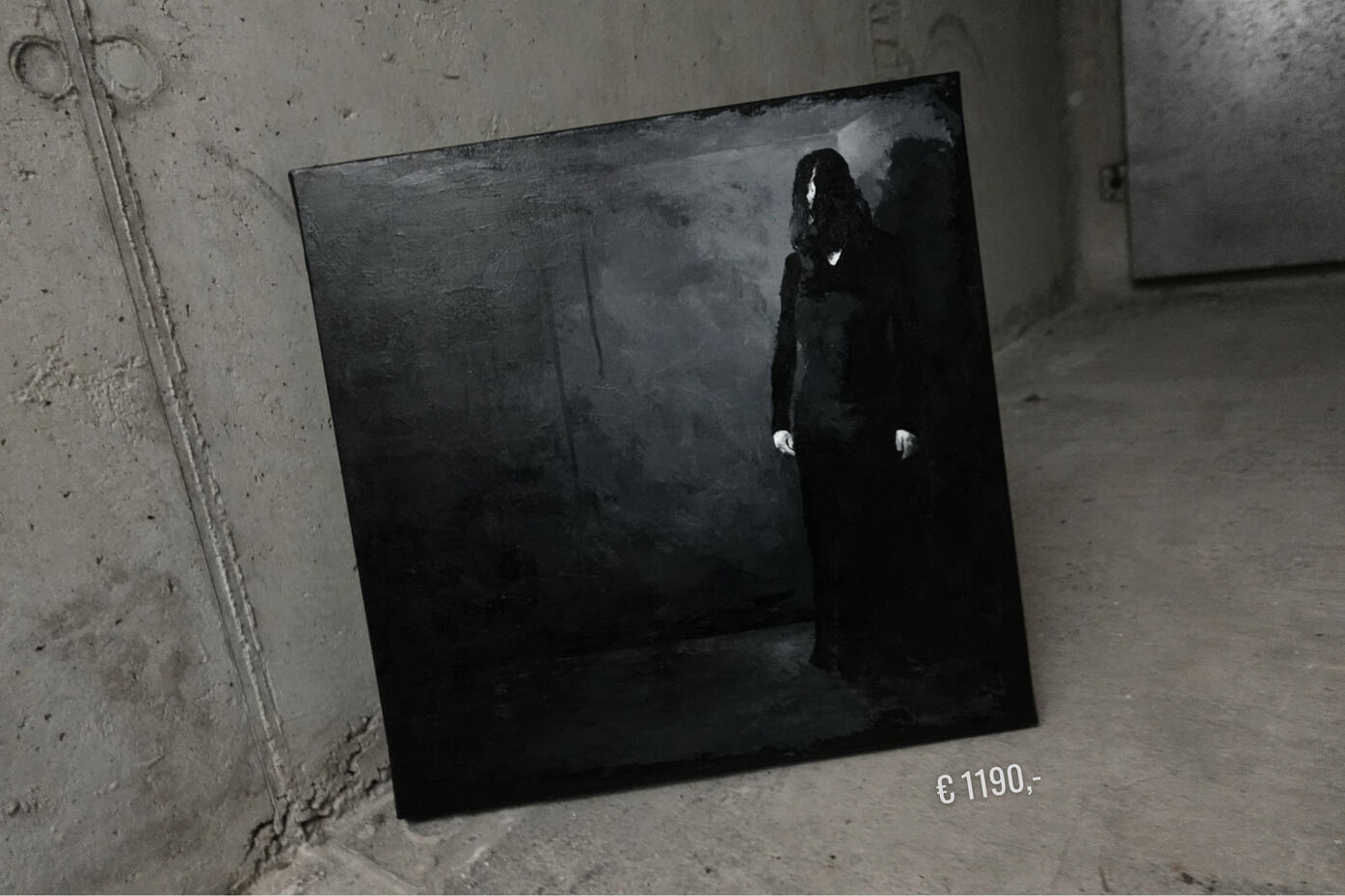 "Woman in Black" - 50 × 50 cm